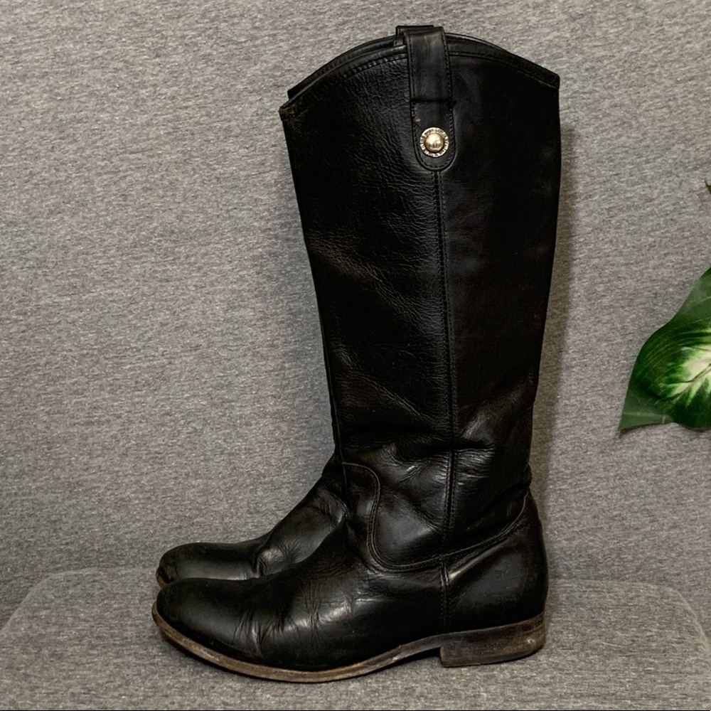 Frye Melissa Button Boot 8.5 Black Leather